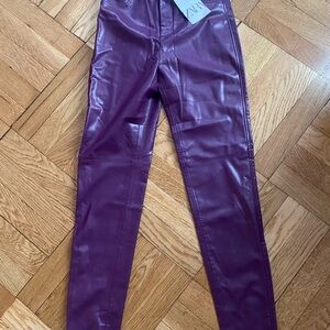 Zara Women's Deep Purple Skinny Jeans